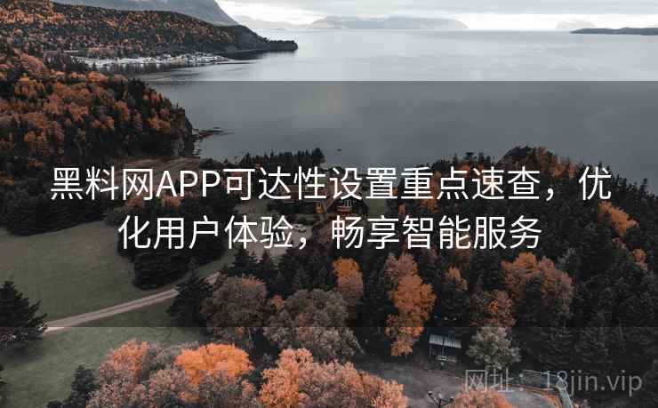 黑料网APP可达性设置重点速查，优化用户体验，畅享智能服务