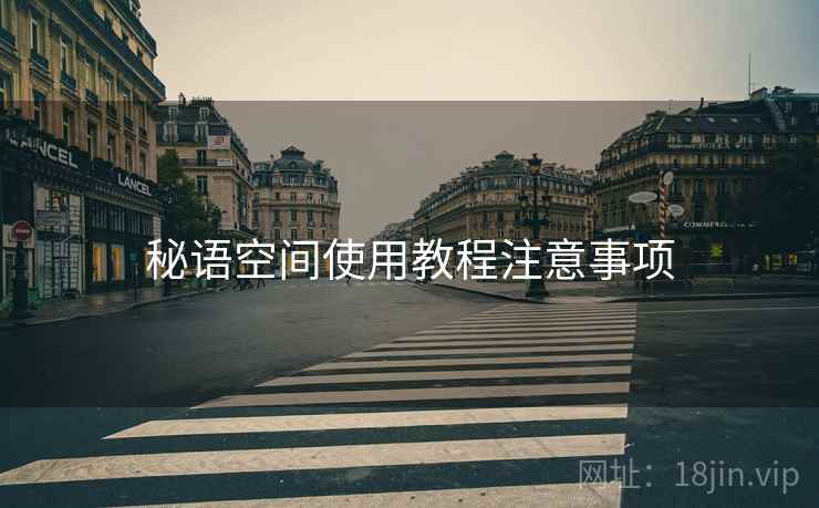 秘语空间使用教程注意事项
