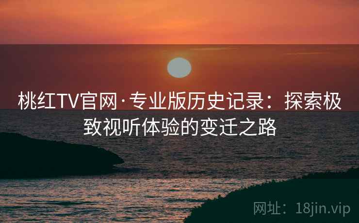 桃红TV官网·专业版历史记录:探索极致视听体验的变迁之路 桃红TV官网·专业版历史记录:探索极致视听体验的变迁之路